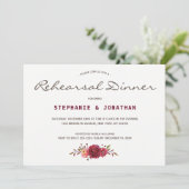 ブルガンディマルサラレッドローゼズフローラリハーサルディナー 招待状 (スタンド正面)