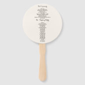 ブルガンディマルサラロマンチックフローラ結婚式 プログラム ハンドファン (裏面)