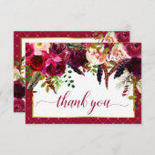 ブルガンディマルサラ素朴フローラシックサンキュー サンキューカード (正面/裏面)