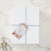 ブルガンディマルサラ赤面ボホ結婚のサンキューラベル ギフトタグ (より糸付き)