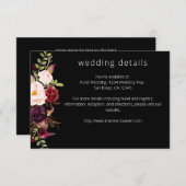 ブルガンディマルサラ&赤面フローラ詳細 – ブラック エンクロージャーカード (正面/裏面)