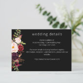 ブルガンディマルサラ&赤面フローラ詳細 – ブラック エンクロージャーカード (スタンド正面)