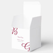 ブルガンディマルーンイニシャル秋秋の結婚式 フェイバーボックス (オープン)