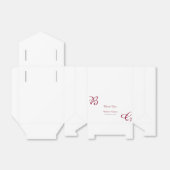 ブルガンディマルーンイニシャル秋秋の結婚式 フェイバーボックス (折り畳みなし)