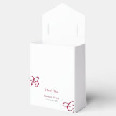 ブルガンディマルーンイニシャル秋秋の結婚式 フェイバーボックス (オープン)