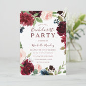 ブルガンディマルーンレッドフローラバチェロレッテ 招待状 (スタンド正面)