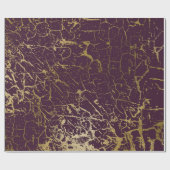 ブルガンディマルーンレッド金ゴールドグラム抽象芸術大理石 ラッピングペーパー (フラット)
