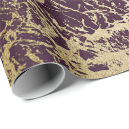 ブルガンディマルーンレッド金ゴールドグラム抽象芸術大理石 ラッピングペーパー
