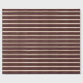 ブルガンディマルーン金ゴールドストライプアイボリーラインエレガント ラッピングペーパー (フラット)