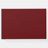 ブルガンディマルーン金ゴールド結婚フローラズホワイト ゲストブック (裏面)