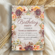 ブルガンディラストオレンジフローラ女子誕生日