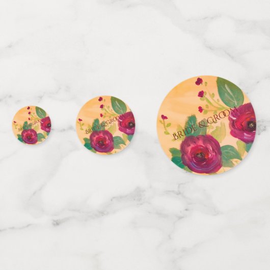 ブルガンディリースアートデザイン コンフェッティ (正面)