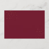 ブルガンディレッドとアイボリーバラ披露宴 エンクロージャーカード (裏面)