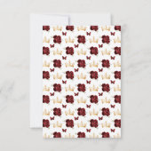 ブルガンディレッドと金ゴールドブロンドヘアプリンセス 出欠カード (裏面)