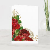 ブルガンディレッドと金ゴールドヴィンテージバラキンセアニラ サンキューカード (裏面)