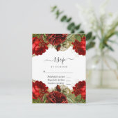 ブルガンディレッドと金ゴールドヴィンテージバラキンセアニラ 出欠カード (スタンド正面)