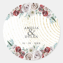 ブルガンディレッドアイボリーフローラ金ゴールドコーラル結婚ズ