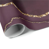 ブルガンディレッドアガテフェイク金ゴールドグリッター ラッピングペーパー (ロールコーナー)