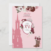 ブルガンディレッドエレガントチャロプリンセスキンセアニェラ 招待状 (裏面)