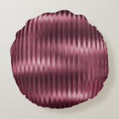 ブルガンディレッドグリジーグリッターストライプズ ラウンドクッション (裏面)