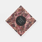 ブルガンディレッドシック抽象芸術ブライダルシャワー スタンダードランチョンナプキン (角)