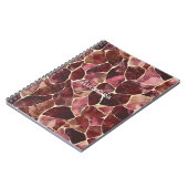 ブルガンディレッドシック抽象芸術 ノートブック (左側)