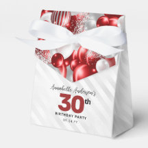 ブルガンディレッドシルバーバルーングリッター誕生日