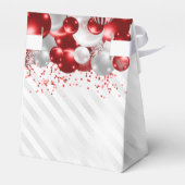 ブルガンディレッドシルバーバルーングリッター誕生日 フェイバーボックス (裏面サイド)