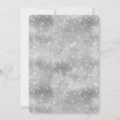 ブルガンディレッドシルバーフローラ誕生日 招待状 (裏面)