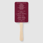 ブルガンディレッドスペシャルデート結婚式 プログラム ハンドファン (裏面)