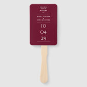 ブルガンディレッドスペシャルデート結婚式 プログラム ハンドファン (正面)