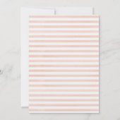 ブルガンディレッドネイビーフローラ幾何学ブライダルシャワー 招待状 (裏面)