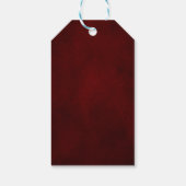 ブルガンディレッドネイビー素朴フローラボホギフトラベル ギフトタグ (裏面)
