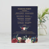 ブルガンディレッドネイビー素朴フローラボホファンバック プログラム (スタンド正面)