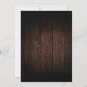 ブルガンディレッドネイビー素朴フローラボホブライダルシャワー 招待状 (裏面)