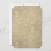 ブルガンディレッドネイビー素朴フローラボホブライダルシャワー 招待状 (裏面)