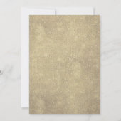 ブルガンディレッドネイビー素朴フローラボホブライダルシャワー 招待状 (裏面)