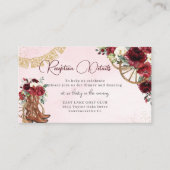 ブルガンディレッドフローラシャーロキンセニェラ披露宴 エンクロージャーカード (正面)