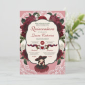 ブルガンディレッドフローラバラシャルロキンセアニェラ 招待状 (スタンド正面)