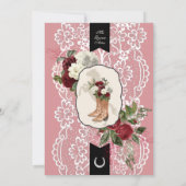 ブルガンディレッドフローラバラシャルロキンセアニェラ 招待状 (裏面)