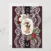 ブルガンディレッドフローラレースチャロキンセアニェラ 招待状 (裏面)