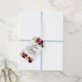 ブルガンディレッドフローラ素朴ボホギフトラベル ギフトタグ (より糸付き)