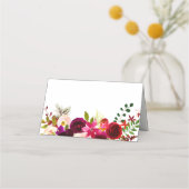 ブルガンディレッドボホパープル結婚ズすべての行事 プレイスカード (裏面)