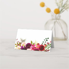 ブルガンディレッドボホパープル結婚ズすべての行事 プレイスカード