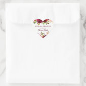 ブルガンディレッドボホフローラブライダルシャワー ハートシール (バッグ)