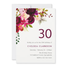 ブルガンディレッドボホフローラ30歳の誕生日パーティー