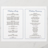 ブルガンディレッドマルサラフローラ結婚式 プログラム チラシ (裏面)