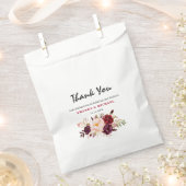 ブルガンディレッドマルサラ素朴フローラ結婚ボホ フェイバーバッグ (クリップ留めされた状態)