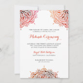 ブルガンディレッドメンディセレモニー招待状 招待状 (正面)