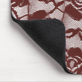 ブルガンディレッドレースフローラ マウスパッド (コーナー)